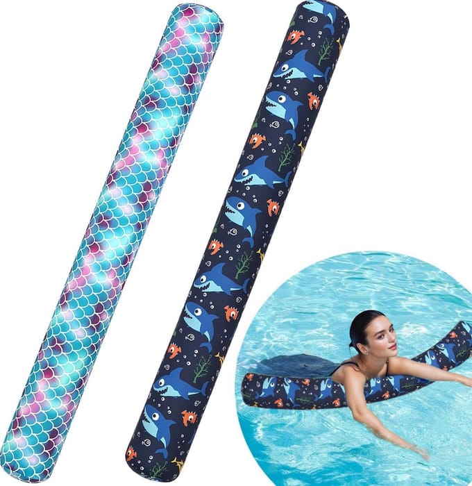 2-Pack XXL Opblaasbare Zwembadnoedels voor Drijvend Plezier