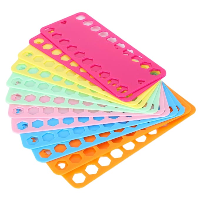 12 Stuks Kruissteek Draad Organizer 20-Gaten Plastic Floss Bobbin Draad Wikkelbord yellow