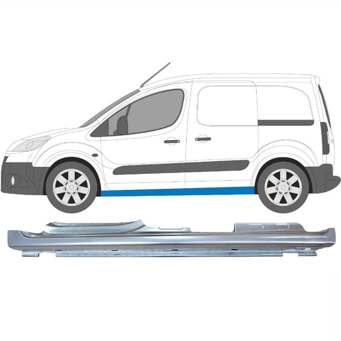Volledige dorpel voor Peugeot Partner 2008-2018 / Links