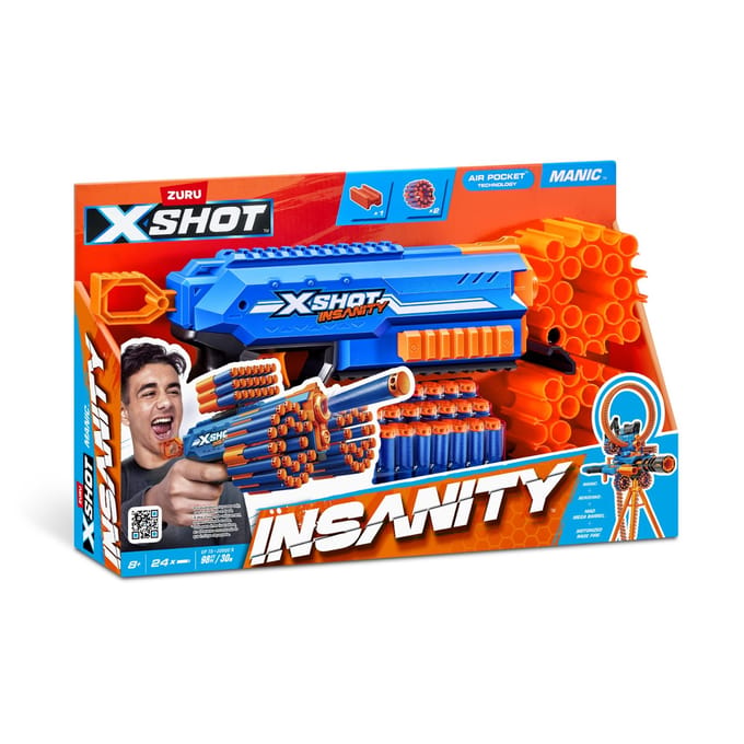 ZURU - XSHOT - Insanity Manic-blaster (24 pijlen) van ZURU - speelgoedblaster