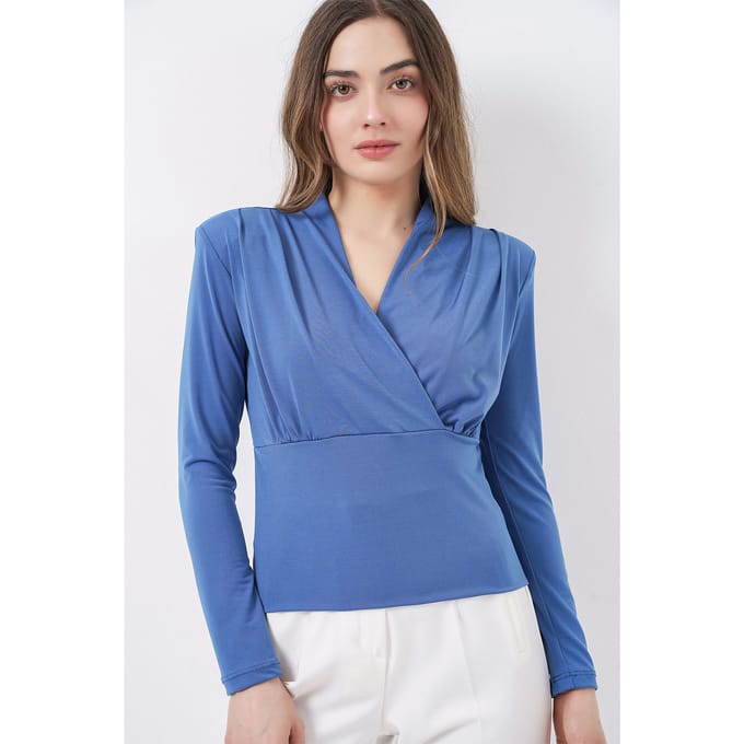 V-hals Drapé Blouse