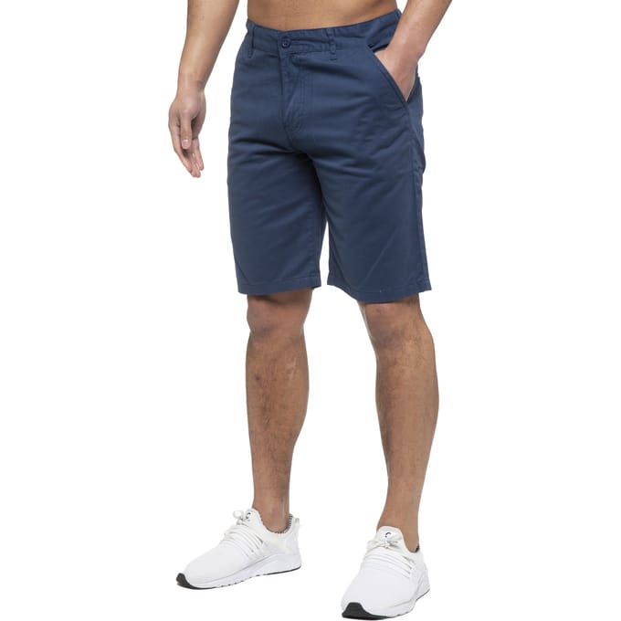 Enzo | Heren Chino Korte Broek In Blauw