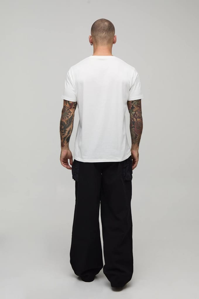 Baggy Fit Cargobroek Met Elastische Tailleband En Balg Zakken | Black | Size Small