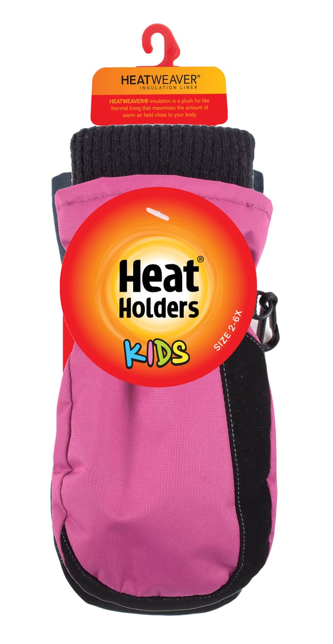 Kinderen Winter Fleece Gevoerde Thermische Ski Sneeuw Wanten - Roze