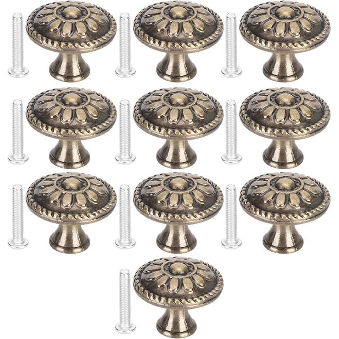 10 Set Kantoorhandgreep Deurtrekkers Meubelaccessoires Eenvoudig L Antiek Messing Kleur Zinklegering