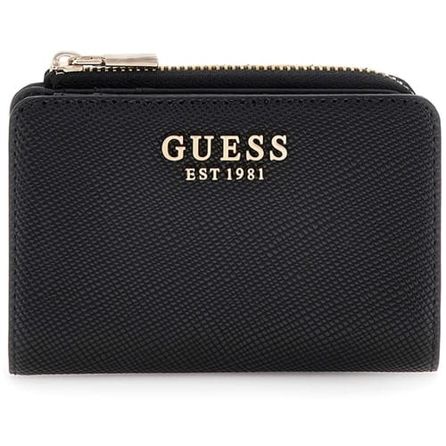 Guess Laurel || Portemonnee Dames - Ritsportemonnee - Imitatieleer - Zwart