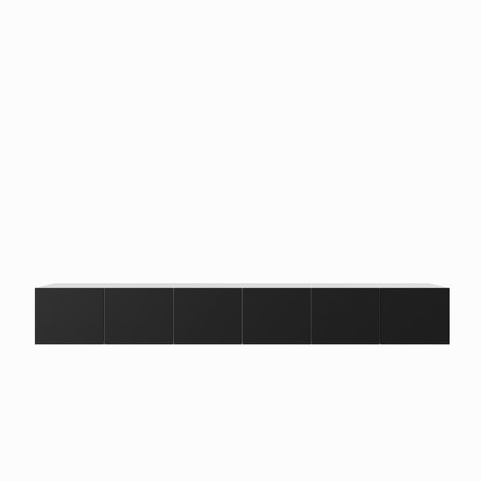 TV-kast Leo 300 (3x100) cm (wit + zwart)