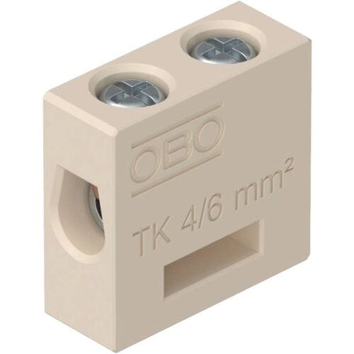 OBO Bettermann 7205700 TK 04 Keramiekklem Flexibel: - Massief: 4-4 mm² Aantal polen: 1 5 stuk(s)