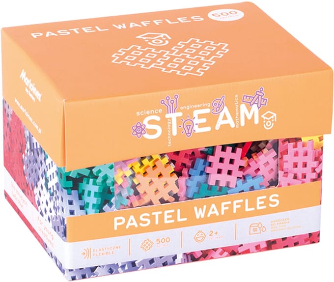 Mini wafel blokken pastel 500 stuks - Marioinex - vanaf 3 jaar
