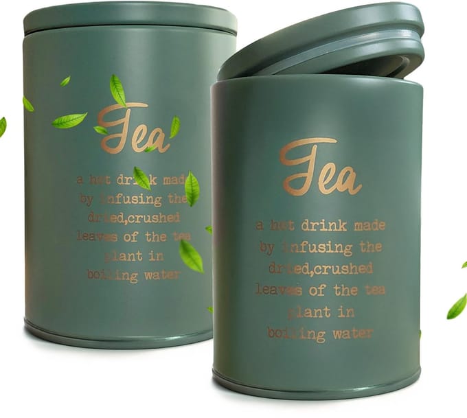 Dailygoods - Theepotjesset met Deksel - Groene Luchtdichte Bewaardoos