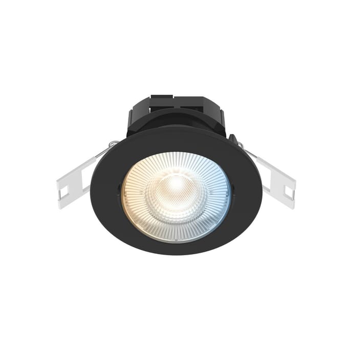 Calex Slimme Inbouwspot - Smart LED Downlight Dimbaar - Kantelbaar - Warm Wit Licht - Zwart