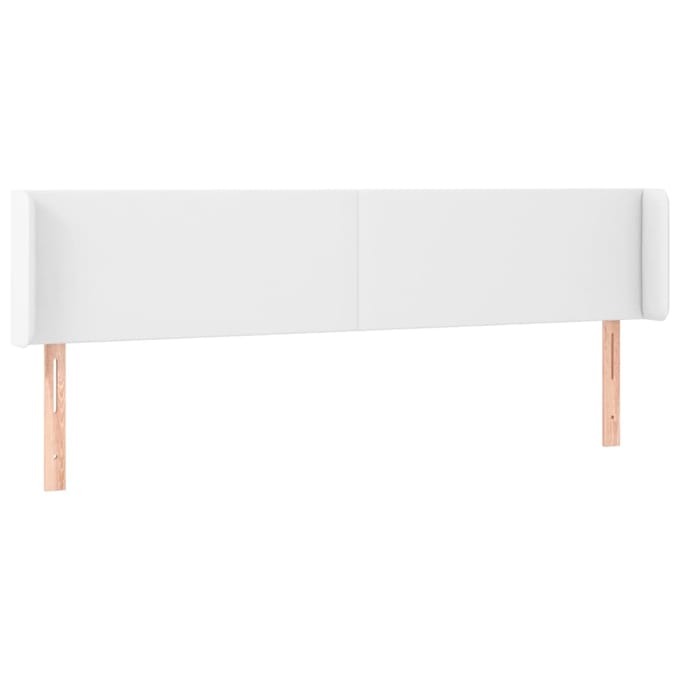vidaXL - Hoofdbord - LED - 183x16x78/88 - cm - kunstleer - wit