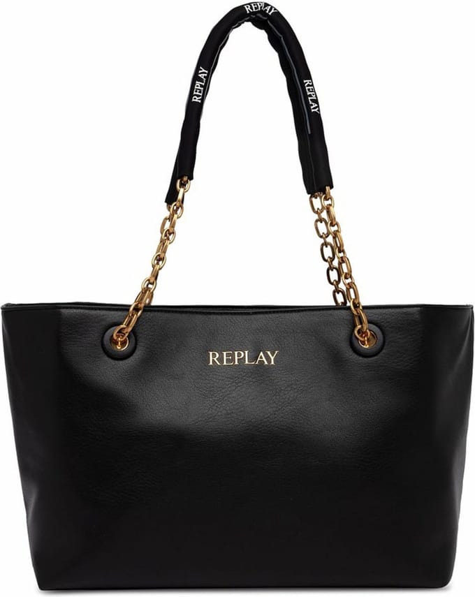 REPLAY Schoudertas Shopper Black Zwart
