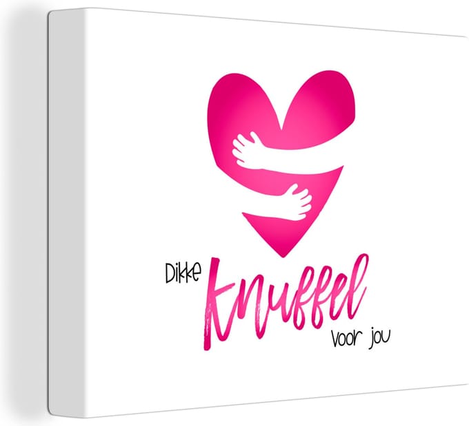 Canvas Schilderij Beterschap - Quotes - Knuffels - 40x30 cm - Wanddecoratie