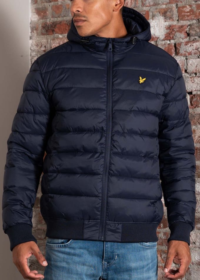 Donker marineblauw gewatteerd gewatteerd jack van Lyle & Scott