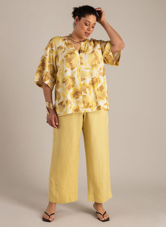 YEST CURVE Trijntje Essential Bottoms - Raffia Yellow - maat 3(52)