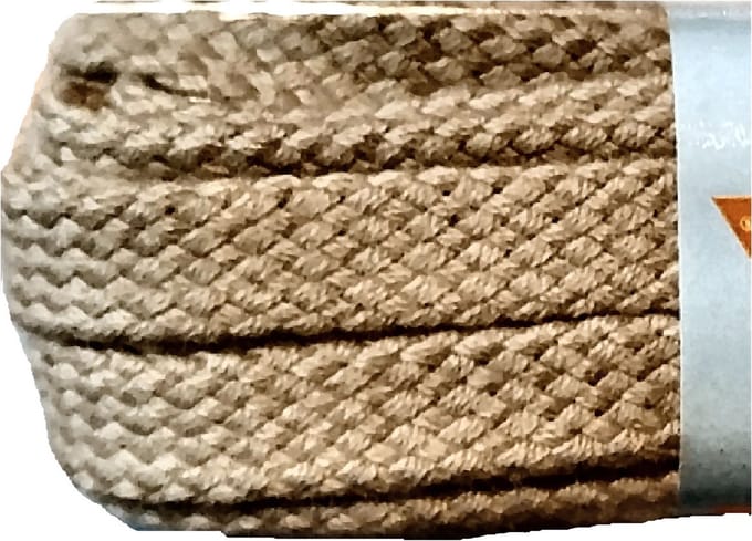 1 Paar medium platte schoenveters - 8 mm breed - 90 cm lang - Zilvergrijs