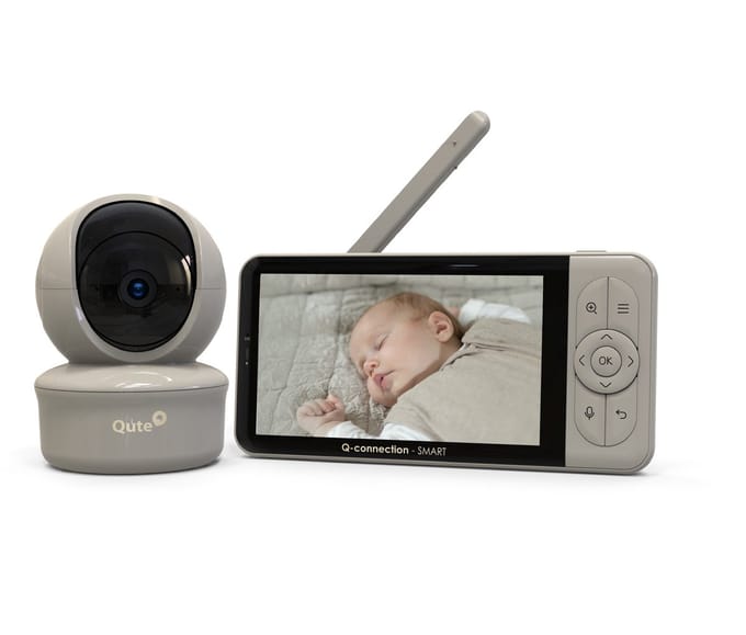 Qute Beeldbabyfoon Q-Connection Smart WIFI 2-IN-1 5HD - Zand - Limited Edition