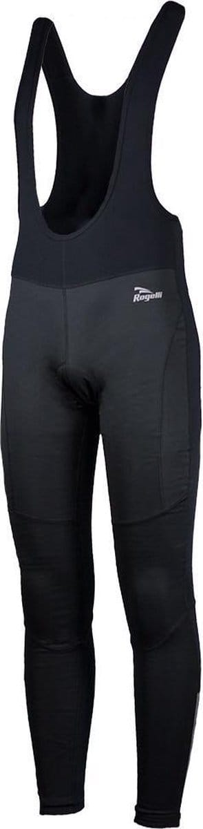 Rogelli - Softshell Bibshort Collant Fondo, Zwart / Zwart - Met zeem - maat 3XL
