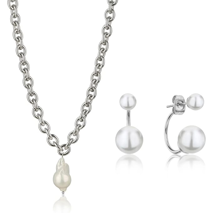 Dames ketting en oorbellen set Isabella Ford Morgan Pearl