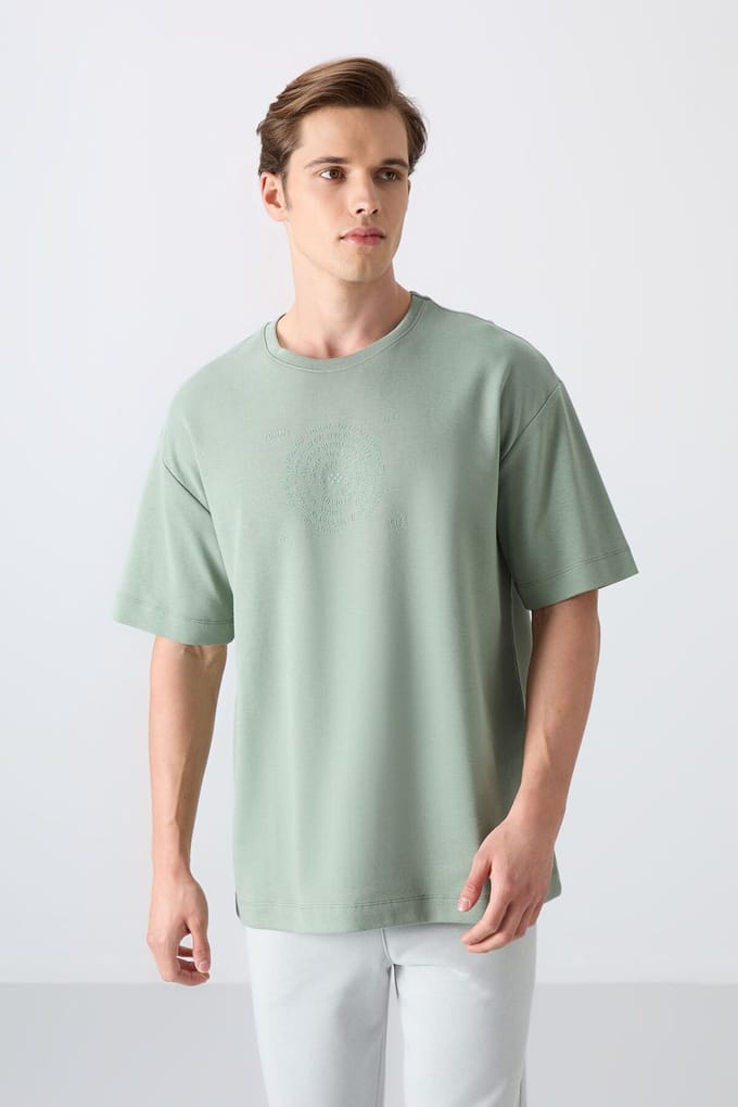 Oversized Katoenmix Crew Neck T-shirt