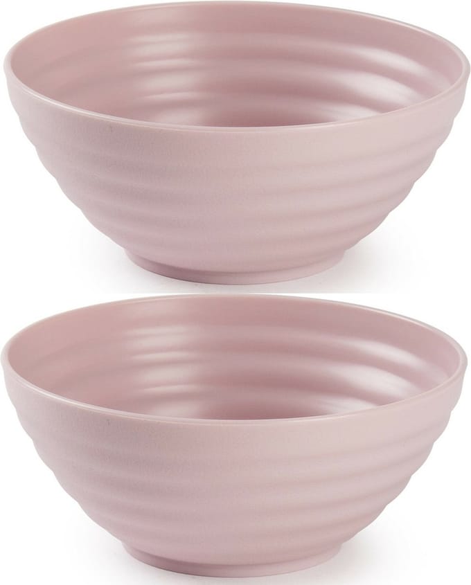 Plasticforte Schaaltjes - 8x - roze - kunststof - 14 x 6.5 cm - kommen