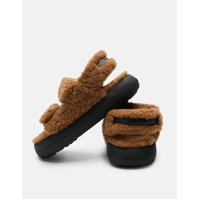 Moon Boot Mb Shearling Sandal Sandalen Cognac 80d2420020