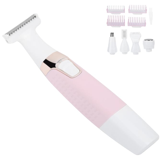 Elektrische Body Epilator USB Oplaadbaar Dames Scheerapparaat Pijnloos 5 In 1 Ontharingsmachine white