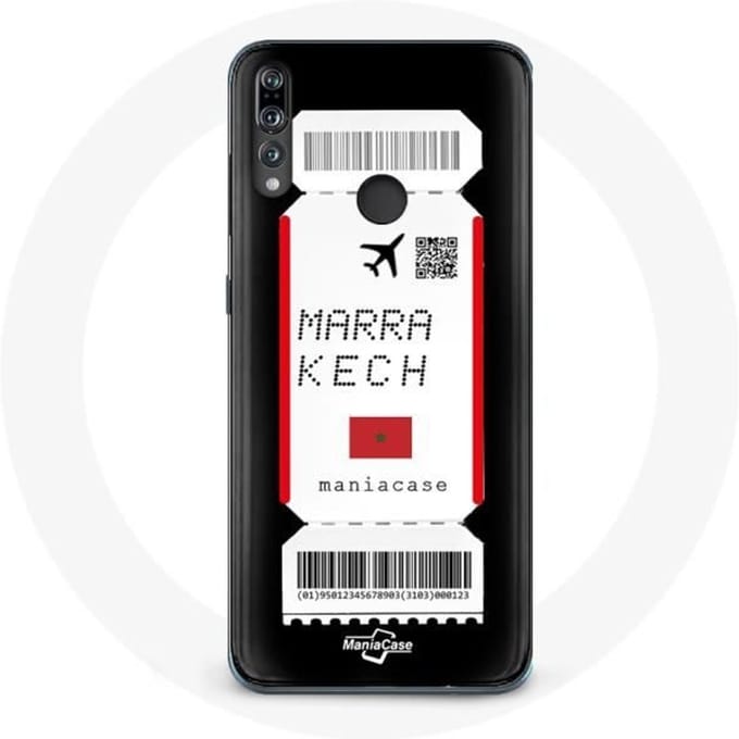 Coque - Huawei - P30 Lite - Billet d'avion - Souple - Noir
