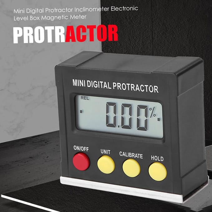 Horizontale Hoekmeter Digitale Hoekmeter Inclinometer Elektronische Waterpas Magnetische Basis Meetgereedschap zwart