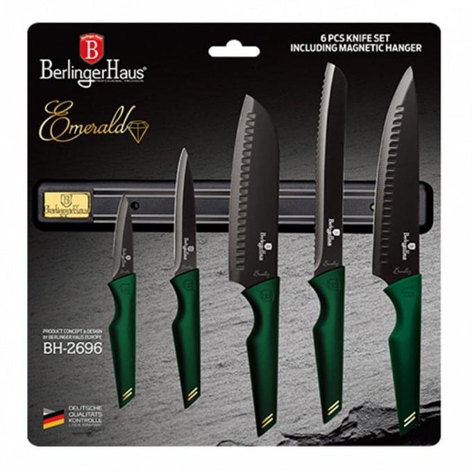 Berlinger haus 2696 - 6 delige messenset met magneetstrip - Emerald collection