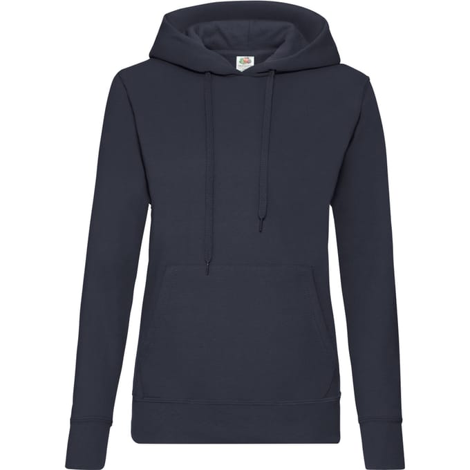 Fruit of the Loom Dames/Dames Classic 80/20 Lady Fit Hoodie (Deep Navy)