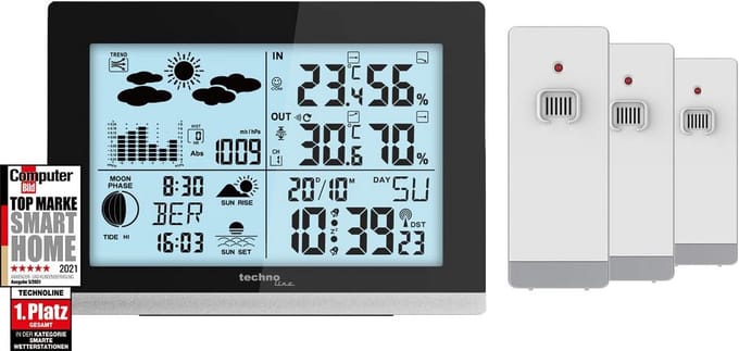 Draadloos Weerstation met Binnen- en Buitenmodule en Weersvoorspelling