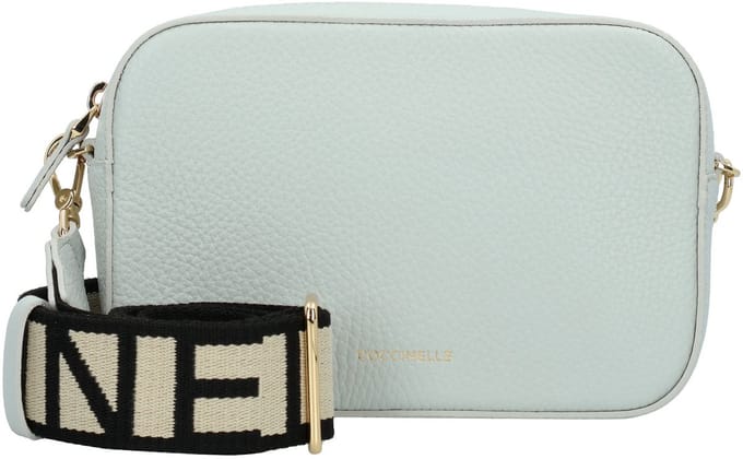 COCCINELLE Leren schoudertas Tebe Crossover Bag Snow Lichtblauw