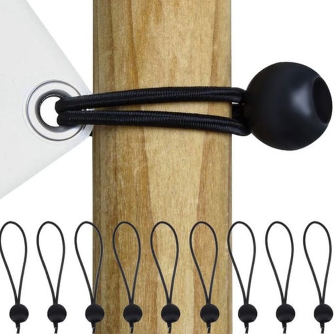 Gardlov Tentspanners met bal - spanelastiek voor zeildoek - 10 stuks 3016