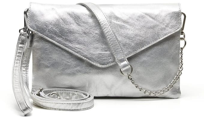 Chabo Bags Clutch/Schoudertasje Party Zilver