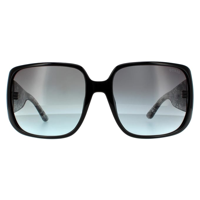 Guess zonnebril gu7682 01b glanzende zwarte rookgrijs gradiënt