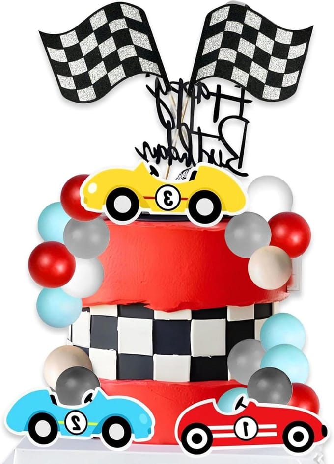 Fast Cake Topper Race Car Birthday Cake Decorations Two Fast - ShopVlot