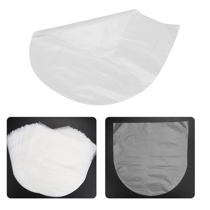 100 STUKS Polyethyleen PE Antistatische Beschermhoes voor Vinylplaten voor Blootgestelde 12 inch LP LD white