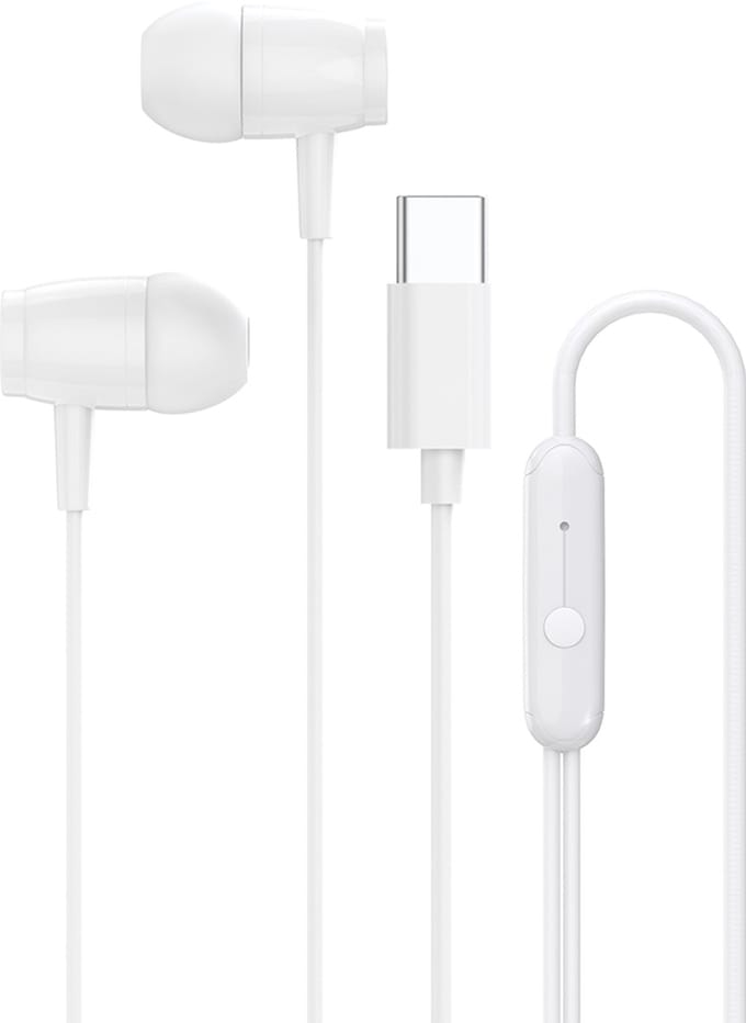 Canyon SEP-5 Serie - In-ear Koptelefoon - USB-C Kabel - Wit - Diepe Bas