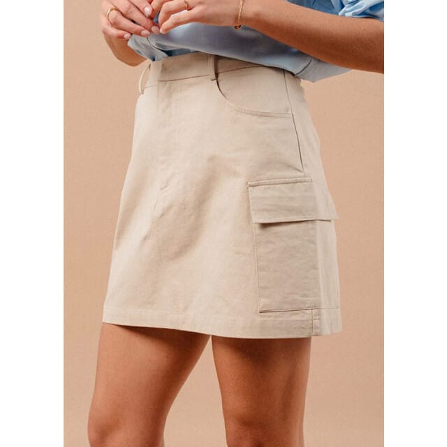 Beige korte cargo rok Mariah - Grace & Mila