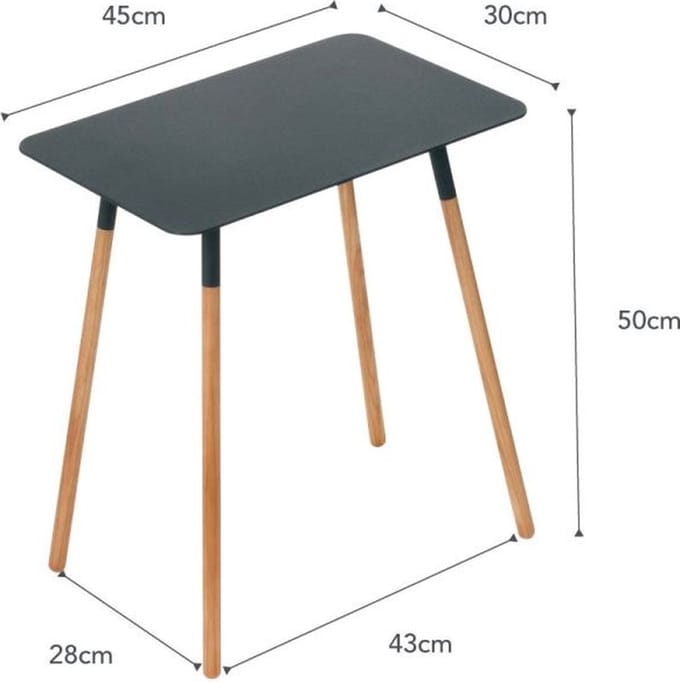 Yamazaki Bijzettafel Vierkant - Plain - Zwart