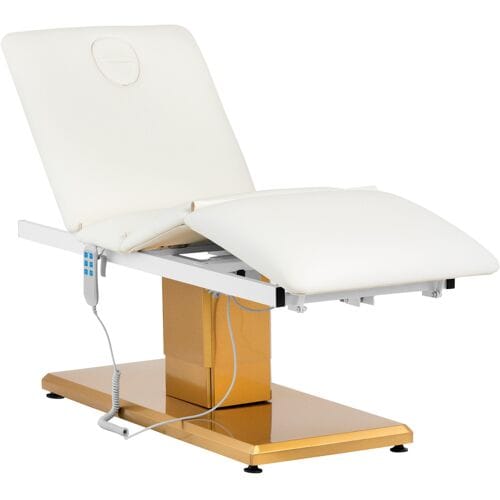physa Behandelstoel - 300 W - 190 x 65 x 60 - 73 cm - 200 kg - wit / goud 10040735