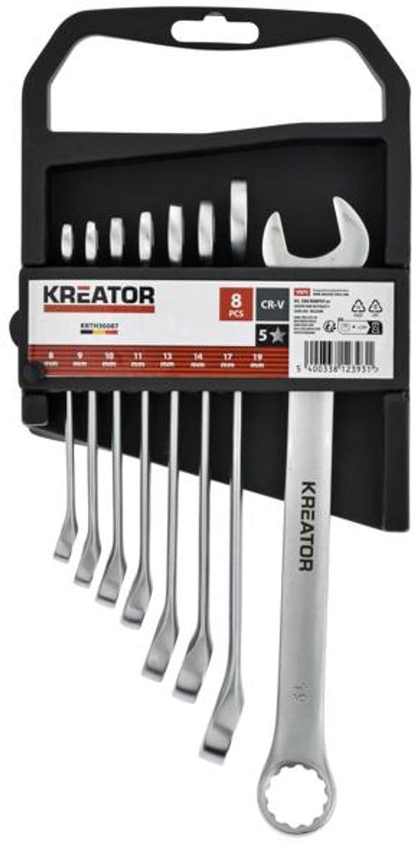 Kreator Sleutelset KRTH30007 - 8-19mm - Combinatie - 8 stuks