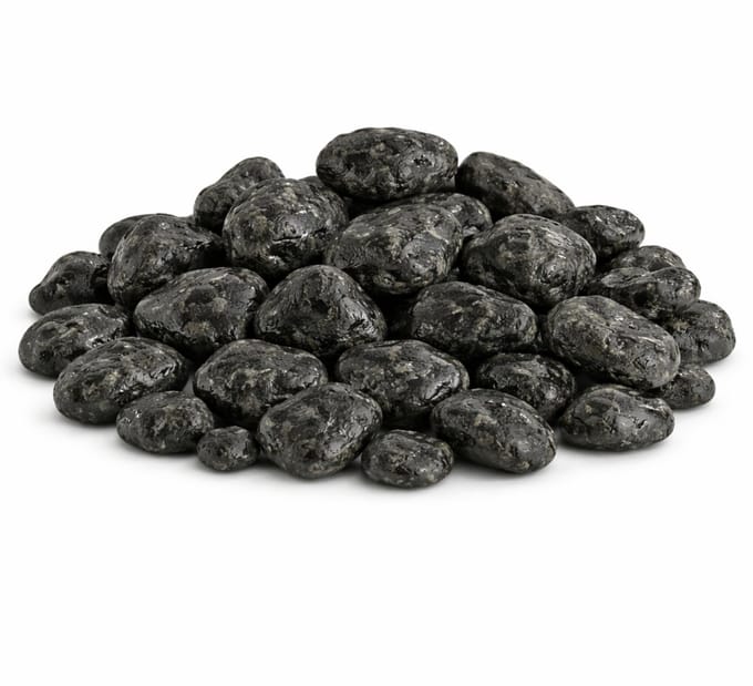 Home & Styling decoratie stenen - 2x - groot - 650ml - antraciet mix - hobby steentjes - sier stenen