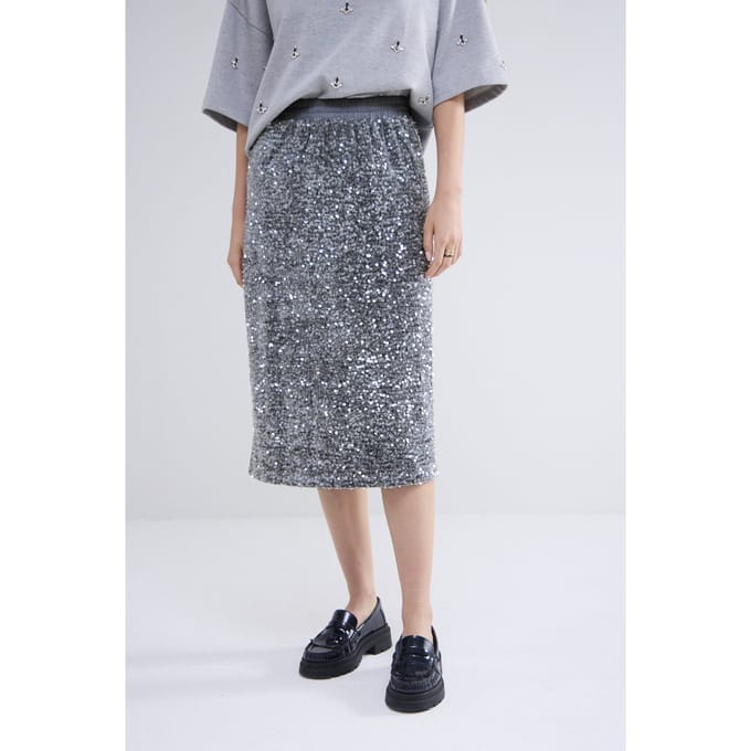 Summum Woman Rok Sequins Velour Cloud Größe: 38 | Midiröcke Outlet | Damen