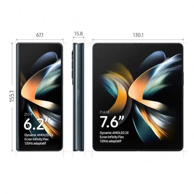 Samsung Galaxy Z Fold4 5G Single SIM Ontgrendeld Opvouwbare Android Smartphone 256GB