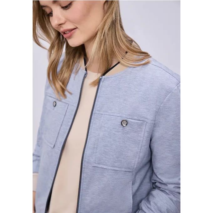 Blouson in gemêleerde look met ritssluiting