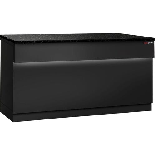 GGM Gastro Kassentisch TORONTO - 1800mm - schwarze Front - schwarze Granit-Arbeitsplatte