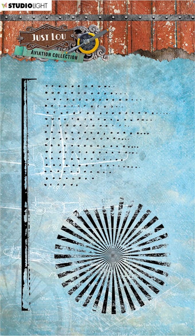 Studio Light Clear stamp A6 - Just Lou aviation collection nr. 11
